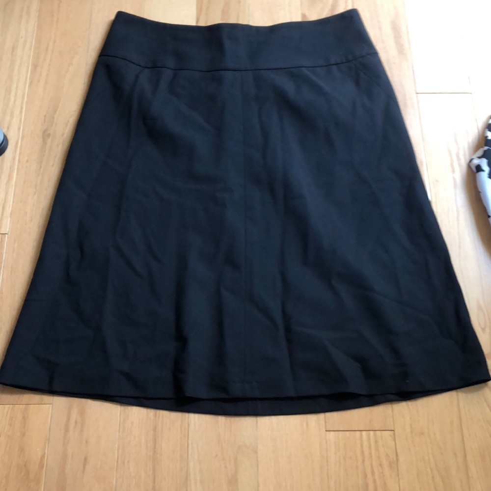 black skirt, zipper in the back